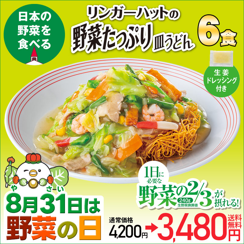 （野菜の日）野菜たっぷり皿うどん6食セット