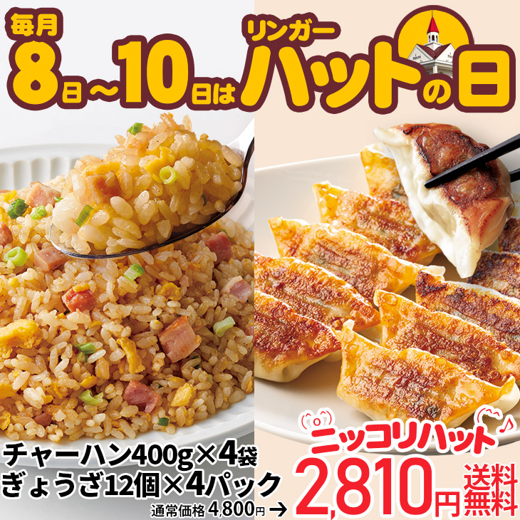 チャーハン400g×4袋＆ぎょうざ1パック12個入×4パックセット