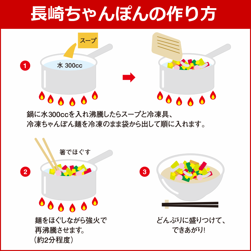 長崎ちゃんぽんの作り方 レシピリンガーハットオンラインショップ